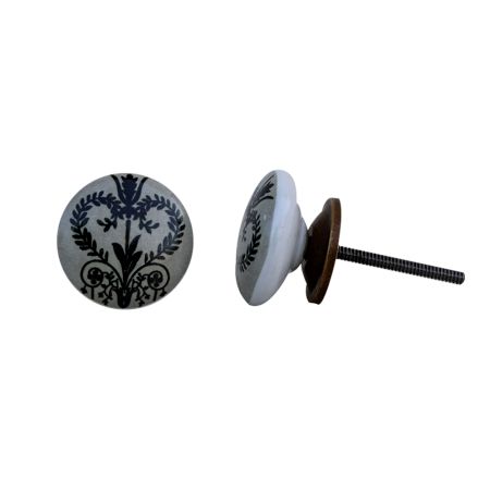 Black Veronica Flower Flat Knob